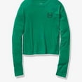 thumbnail image 2 of Victoria's Secret PINK Women's Everyday Script Logo Long Sleeve T-Shirt Green L, 2 of 6