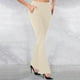 thumbnail image 1 of Karight Women's Fashion Casual Temperament Solid Color Knitted Pull Slim Flare Trousers, 1 of 6