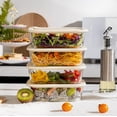 thumbnail image 2 of Recipientes para almacenamiento de alimentos Urban Green Glass con tapas de vidrio, paquete de 4, 2 of 7