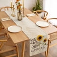thumbnail image 3 of Sunflowers Table Runner 120 Inches Long Farmhouse Dress Scarves, Vintage Bee You Are My Sunshine Beige Dining Tablerunner for Coffee Table/Kitchen Island/Party Décor, 13" x 120", 3 of 8