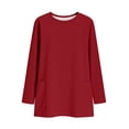 thumbnail image 4 of Gamivast Zebra Print Tunic Tops for Women Loose Crew Neck Long Sleeve Sweatshirts Casual Pullover Tees Side Pockets Fall Daily Outfits, 4 of 9