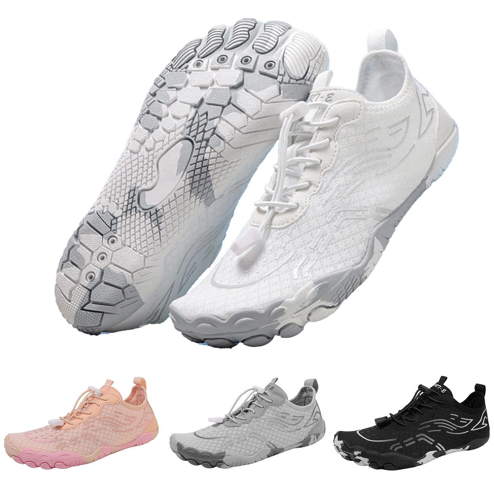 Oyedens Womens Minimalist Trail Running Barefoot Shoes Wide Toe Zero Drop Hiking Sneakers for Women Men