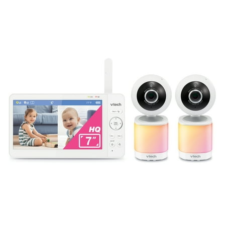 VTech VM7468-2HQ Video Baby Monitor with Two Cameras and 7 inch HQ Display