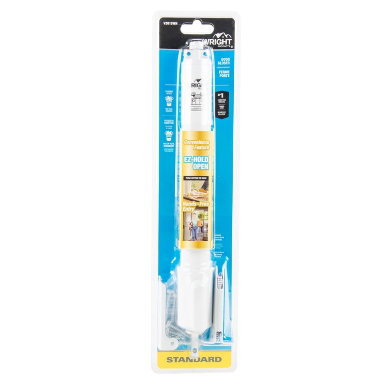 Wright Products E-Z Hold Pneumatic Door Closer, White photo 2