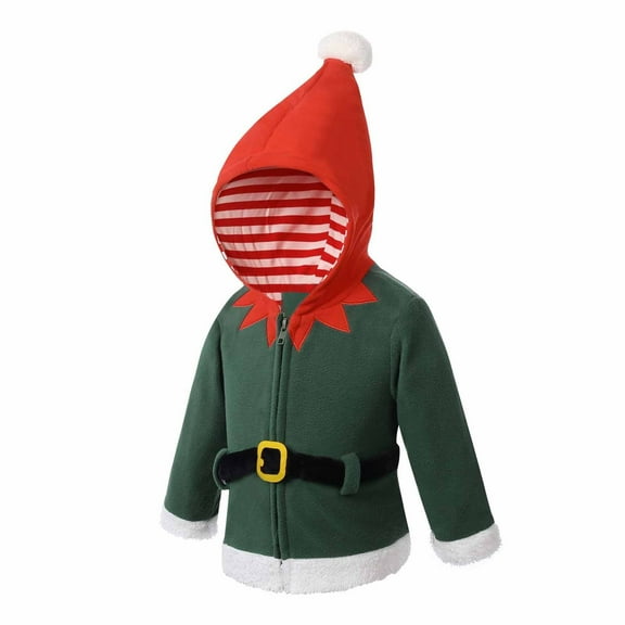 Boys' Clothing Christmas Toddler Clothes Santa Baby Girls Boys Hooded Zipper Jacket Coat Long Sleeve Fleece Tops Warm Outerwear Save Big
