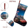 thumbnail image 5 of Rayo McQueen de Disney Tema: Calcetines de Navidad, fino lino blanco para colgar en escaleras y chimenea, decoración navideña para el hogar, regalo de Navidad. 45cm × 32cm, 5 of 5