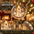 thumbnail image 4 of Cififendec Christmas Nativity Ball Ornament, Built in Warm Light Vivid 3D Nativity Scene Transparent Round Bauble for Xmas Tree Holiday Styling, 3.15", 4 of 8