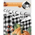 thumbnail image 5 of Fall Shower Curtain Orange Pumpkin Bathroom Curtains with Hooks, Waterproof Fabric Sunflower Berry Maple Leaf Plaid Thanksgiving Bath Shower Curtains Set for Bathroom Bathtubs Decor 36x72 Inch, 5 of 7