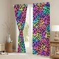 thumbnail image 3 of Homewish Kids Teens Colorful Cheetah Print Black Out Curtains,Purple Pink Green Curtains Pack of 2 (42x63 Each),Abstract Gradient Bedroom Curtains,Microfiber Bedroom Decor, 3 of 6