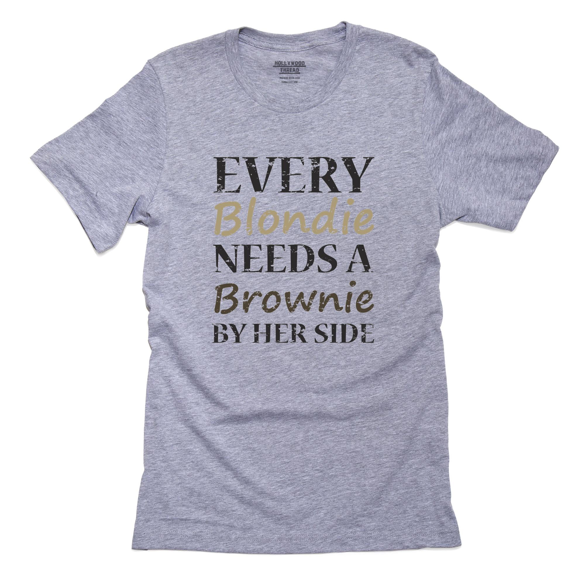 Every Blondie Needs A Brownie By Her Side Men's Grey TShirt