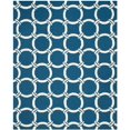 thumbnail image 2 of SAFAVIEH Four Seasons Soren Geometric Polyester Area Rug, Navy/Ivory, 8' x 10', 2 of 6