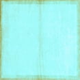 thumbnail image 1 of Ahgly Company Indoor Square Solid Light Blue Modern Area Rugs, 4' Square, 1 of 4