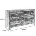 thumbnail image 4 of Benjara BM219068 6 Drawer Rustic Wooden Double Dresser with Block Legs Support, Brown, 4 of 5