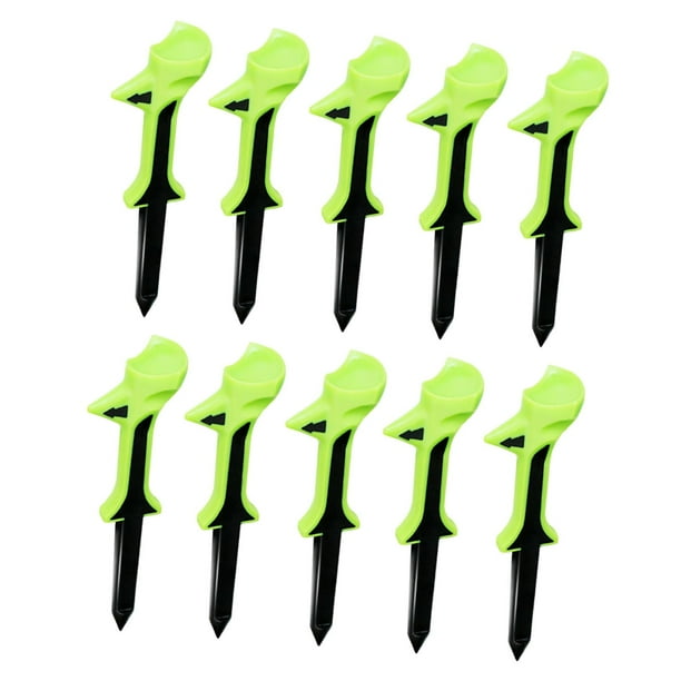 10 tees de golf para práctica al aire libre, ligeros, profesionales, resistentes y resistentes al desgaste. Verde