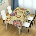 thumbnail image 7 of 54"x54" Easter Bunny Eggs Tablecloth Waterproof Washable Polyester Square Table Cover Durable Tablecloth for Kitchen Dining Table Party Decor, 7 of 7