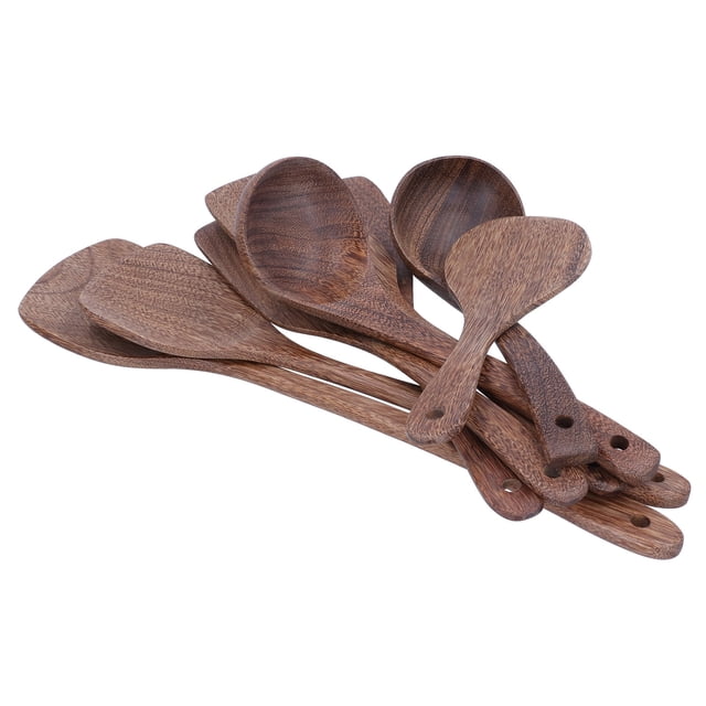 Cooking Utensil Set, Mixing Stirring Serving Utensils Kitchen Utensils Set Wooden Spatula Wooden Spoons For Cooking 8Pcs For Kitchen Home Restaurant