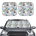 thumbnail image 2 of Balery Watercolor Sailboat Parasol para parabrisas de coche de 2 piezas | Parasol plegable para parabrisas delantero de coche para la mayoría de sedanes-Small, 2 of 6