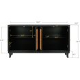 thumbnail image 2 of Roomfitters Handcrafted Premium Grain Panels Rattan Sideboard Buffet Cabinet with 4 Rattan Doors - Modern Storage Cupboard Console Table with Adjustable Shelves for Living Room, 2 of 6