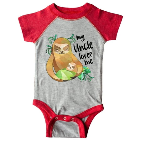 

Inktastic My Uncle Loves Me- Cute Sloth and Baby Gift Baby Boy or Baby Girl Bodysuit