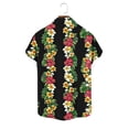 thumbnail image 7 of Erwazi Men's Hawaii Printed Cotton Linen Shirt Short Sleeve Collared Button Down Casual Shirt with Chest Pocket, 7 of 7
