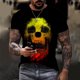 thumbnail image 2 of Hombre Unisex Diario Camiseta 3D Estampado Gráfico Estampados Animal Estampado Manga Larga Tops Casual Bloue Pompotops oipoqjl4744, 2 of 9