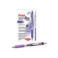 thumbnail image 6 of Pentel® EnerGel™ Retractable Liquid Gel Pens, Medium Point, 0.7 mm, Silver Barrel, Violet Ink, Pack Of 12, 6 of 10
