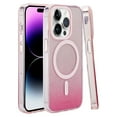 thumbnail image 4 of Designed for Apple iPhone 12 /12 Pro Stylish IMD Design Pattern [Magnetic Circle Compatible with MagSafe] Hybrid Slim Hard PC Shockproof Phone Case Cover [Gradient Pink Glitter], 4 of 5