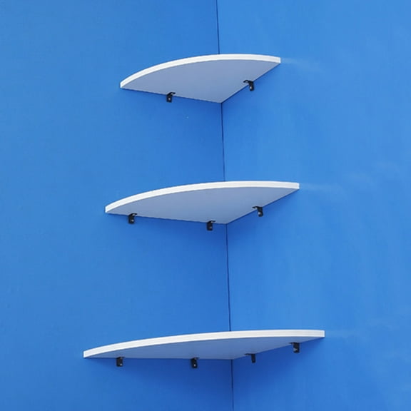 Raindrops  3 PCS/Set Corner Shelf Hanging Shelves Wall Mount Bookshelf White