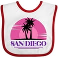 thumbnail image 3 of Inktastic San Diego California Beach Souvenir Girls Baby Bib, 3 of 4
