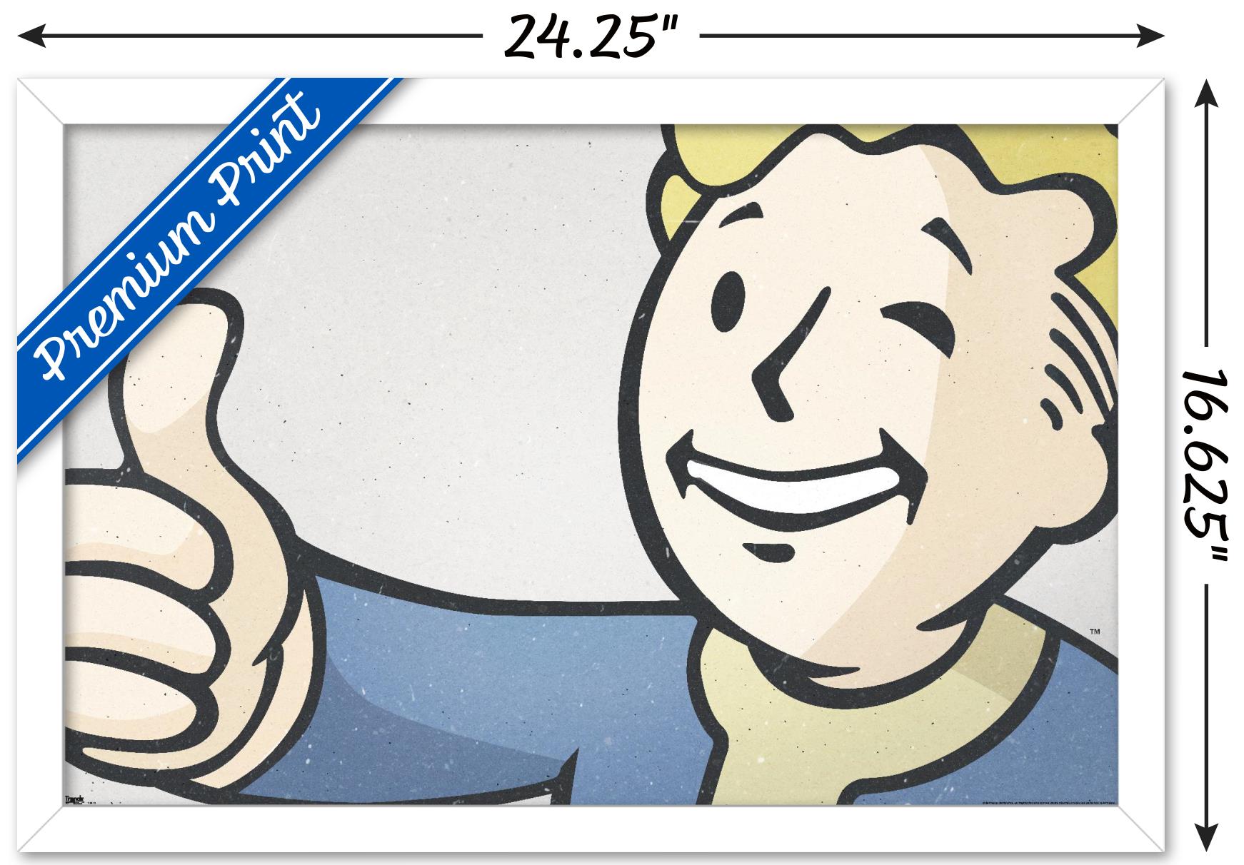 Fallout - Vault Boy - Thumbs Up Close-Up Wall Poster, 14.725" x 22.375" Framed