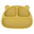 thumbnail image 2 of Assiette en Silicone pour Tout-Petits en Forme d'Ours Mignon Assiette à Succion pour Collations Fruits, 2 of 7