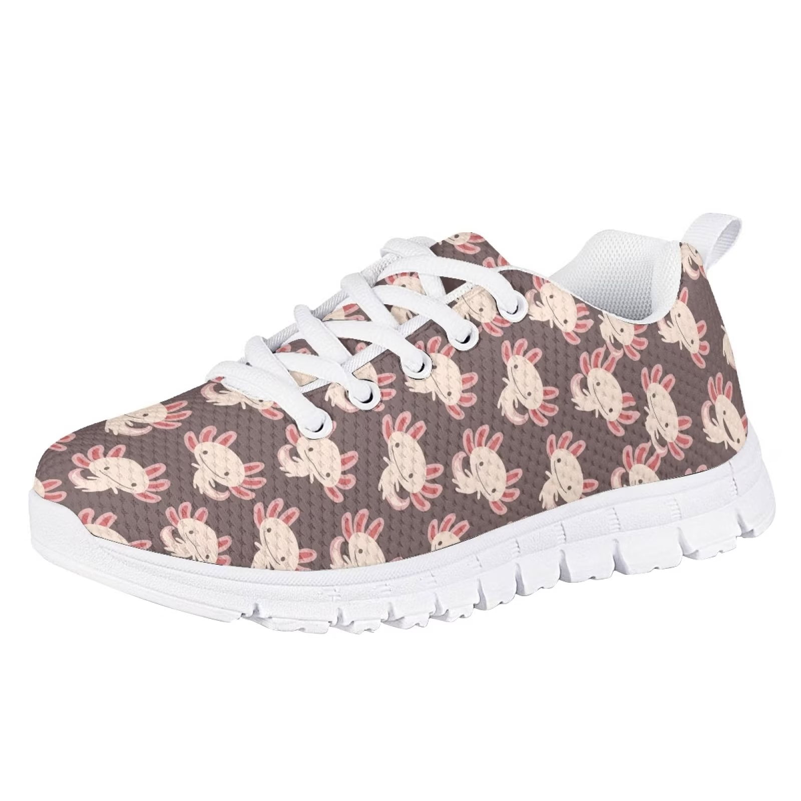 Pzuqiu Cute Axolotls Girls Tennis Shoes Pink Size 11 Kids Animal Print