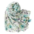 thumbnail image 1 of Bufanda bohemia para mujer, ligera, con estampado floral, chal con flecos, moda otoño-invierno, 1 of 7