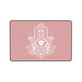 thumbnail image 7 of DouZhe Hand of Fatima Symbol Pink Rugs Doormat, Non-Slip Machine Washable Carpets Floor Door Mat , 36" x 24", 7 of 7