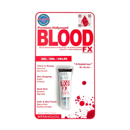 Tinsley Premium Hollywood Thick Drying Gel Fake Blood FX, Dark Red,