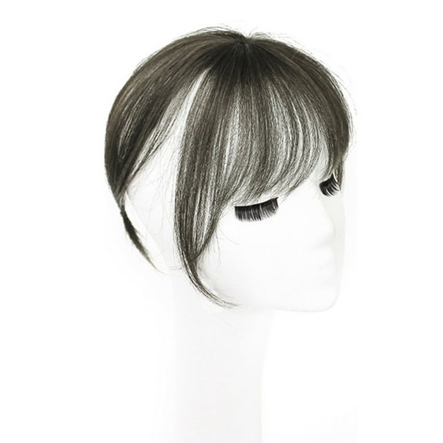 Daisyyozoid High Temperature Wire Extension Natural Black Wig Female Air Bangs Hair Piece