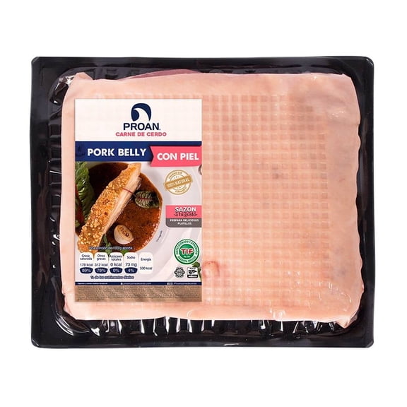 Pork belly con piel PROAN congelado por pieza