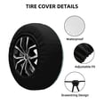 thumbnail image 2 of Gaeub Teal Turquoise 1 14-17in Tire Cover, Spare Tire Cover, for Camper Caravan, Trailer, Car, Truck, SUV, Jeep-17 inch, 2 of 6