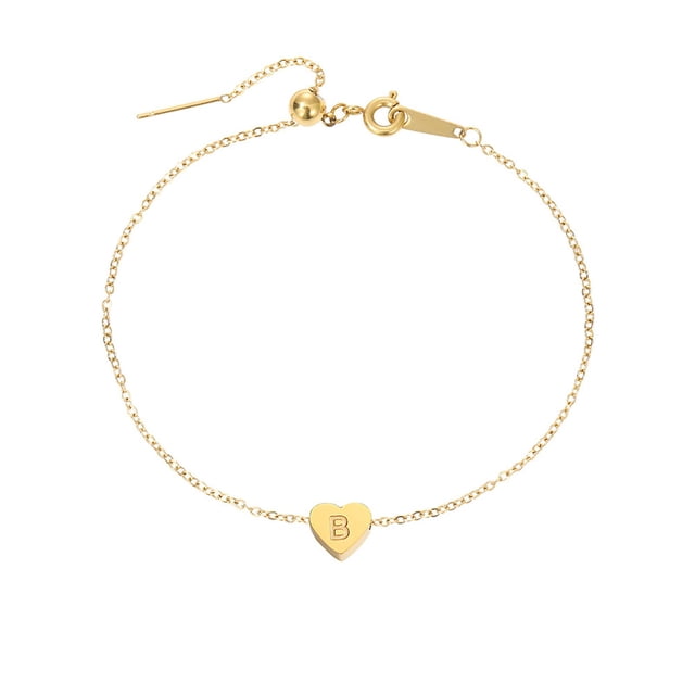 Hearth & Gear Heart Layer Anklet Female Letters Chain Gold Anklet For Women Initial 26 For Women Anklet Anklet Summer Jewelry Anklet For Women Matching Rings Matching Rings Dinosaur Anklets Men's