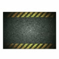 thumbnail image 1 of Construction Cutting Board, Abstract Background with Caution Tape Inspired Frame Borders, Decorative Tempered Glass Cutting and Serving Board, Small Size, Dark Taupe Marigold, by Ambesonne, 1 of 1