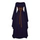 thumbnail image 5 of Womens Halloween Costumes 2024 Cosplay Gothic Dresses Women's Long Sleeved Round Neck Belt Irregular Dress Halloween Costume, 5 of 5
