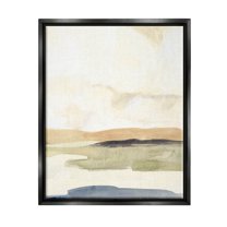 Stupell Industries Rural River Landscape Scenery Painting Jet Black Floating Framed Canvas Print Wall Art, Design by Annie Warren