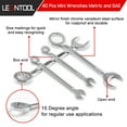 thumbnail image 2 of LEONTOOL Mini Wrench Set Metric SAE Ignition Wrench Set 40 Pcs Open End and Box End Combination Wrench Set Small Spanner Auto Industry Use, 2 of 7