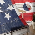 thumbnail image 5 of Navy Blue American Flag Sheer Curtains 63 Inches Length 2 Panels Set, Window Sheer Curtains for Living Room/Bedroom, US Flag Wooden Vintage Light Filtering Rod Pocket Curtain 52'' x 63'' x 2, 5 of 7
