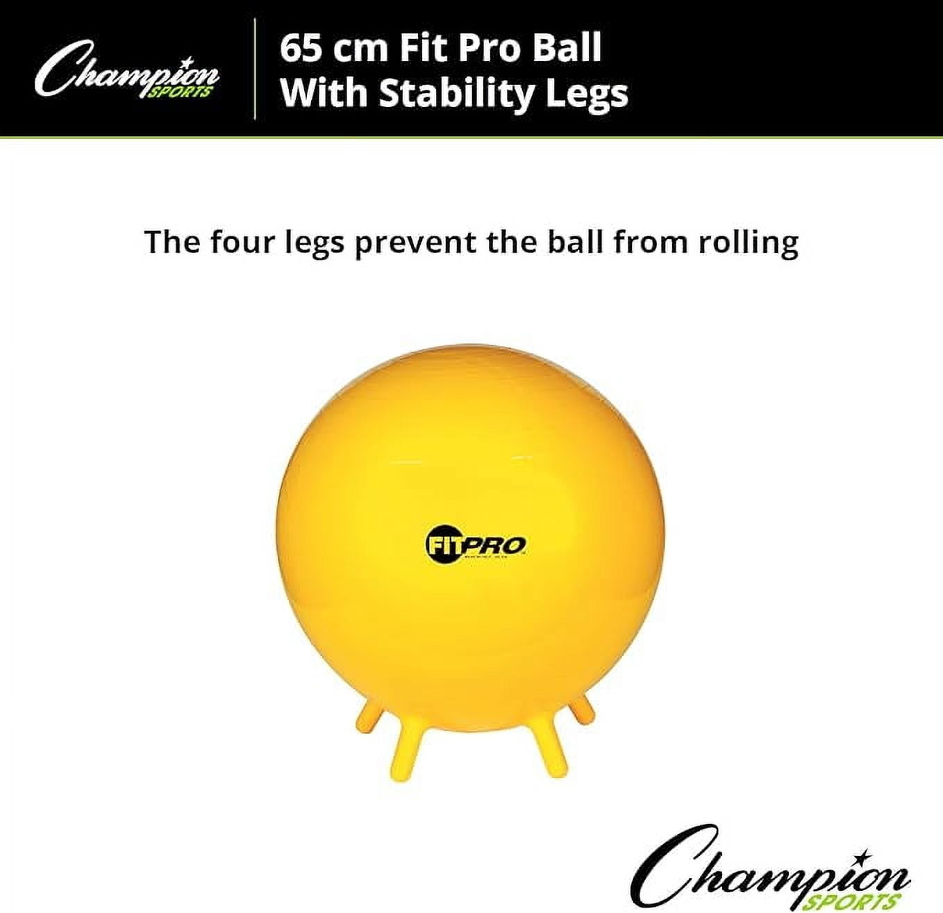 Champion Sports 65CM FIT PRO Ball with Stability Legs