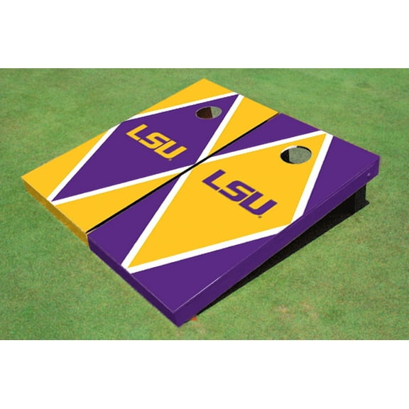 Lousiana State University Alternating Diamond Cornhole Boards