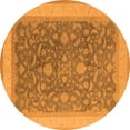 thumbnail image 1 of Ahgly Company Indoor Round Oriental Orange Industrial Area Rugs, 7' Round, 1 of 4
