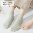 thumbnail image 4 of Womens Bamboo 10 Pack Solid Crew Socks Casual Cotton Socks Black-Grey-White, 4 of 7