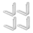 thumbnail image 4 of Minkissy 4Pcs L Shape Shelf Support Brackets Stainless Steel for Adjustable Mounting with Modern Design, 4 of 6