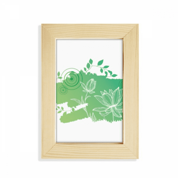 lotus flower frog flower desktop display photo frame picture art painting 5x7 inch